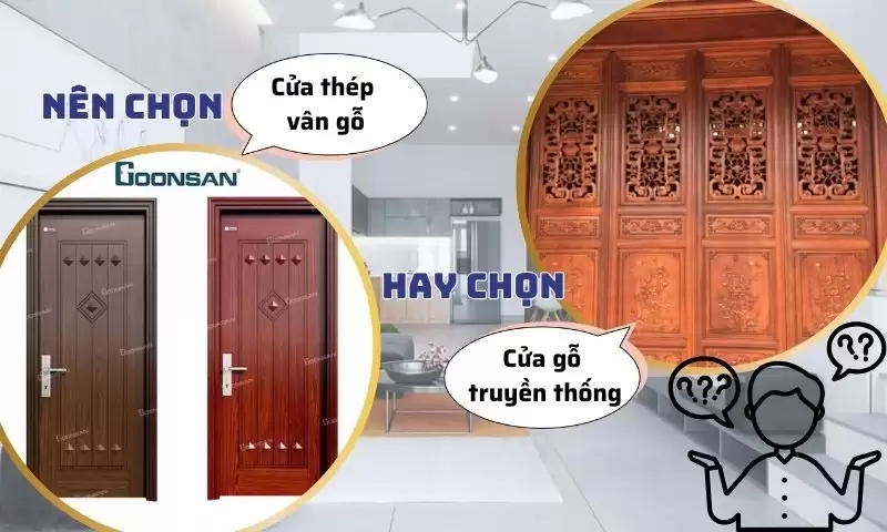 Có Nên Dùng Cửa Thép Vân Gỗ Thay Thế Cửa Gỗ Truyền Thống Không?