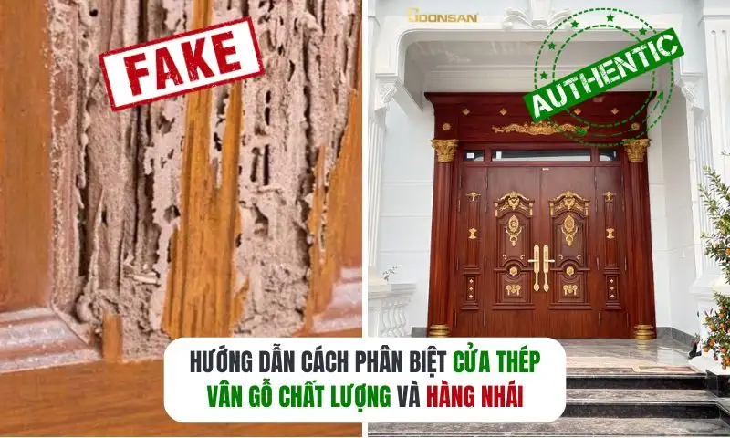Hướng Dẫn Cách Phân Biệt Cửa Thép Vân Gỗ Chất Lượng Và Hàng Nhái