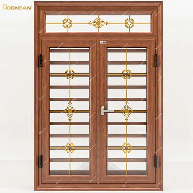 Cửa sổ nhôm kính hộp hoa nan đồng