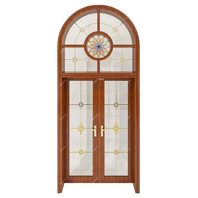 Cửa nhôm vòm 2 cánh cao cấp