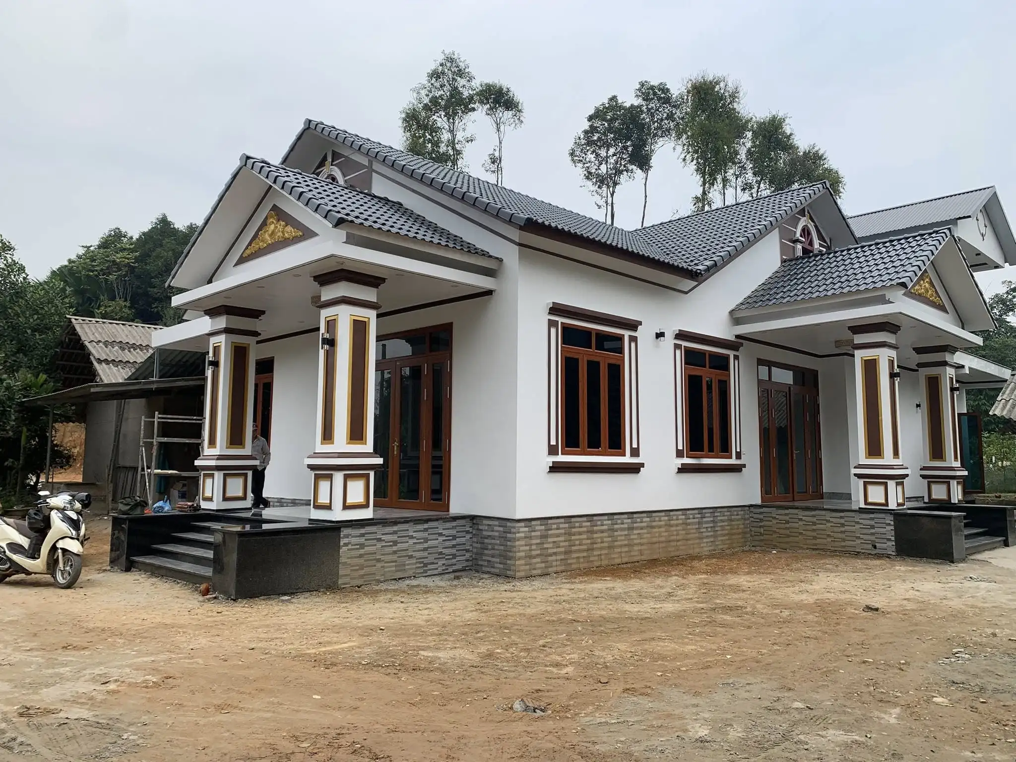 Cửa thép vân gỗ kính cường lực