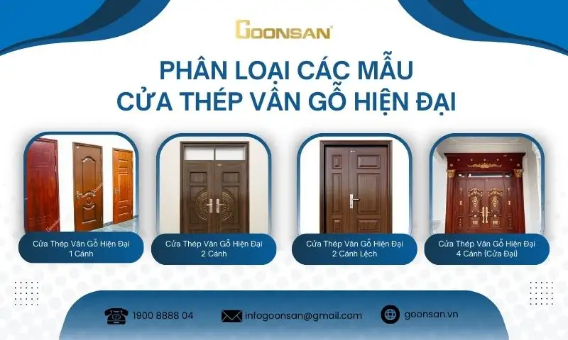 Phân Loại Các Mẫu Cửa Thép Vân Gỗ Hiện Đại