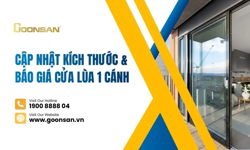 Cập nhật kích thước và báo giá cửa lùa 1 cánh