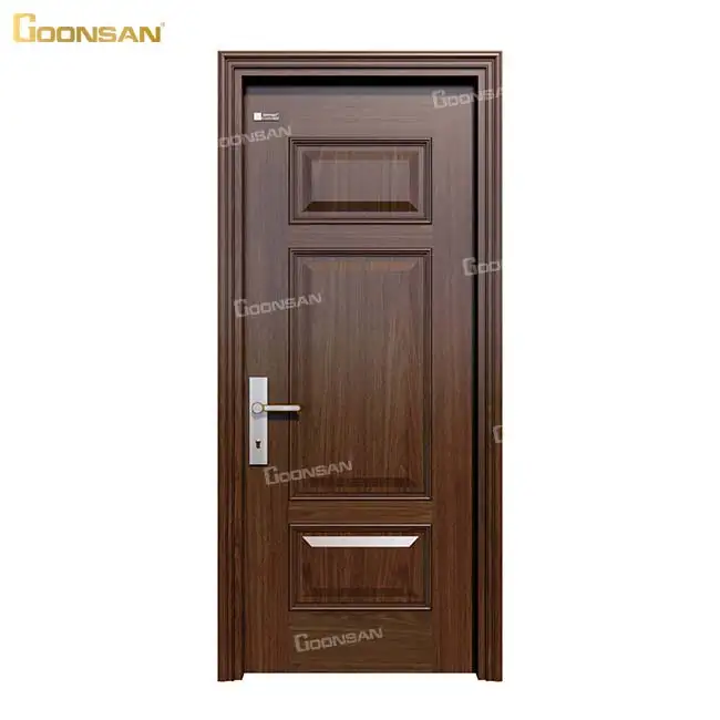 Mẫu cửa nhôm toilet vân gỗ thiết kế tối giản, sang trọng