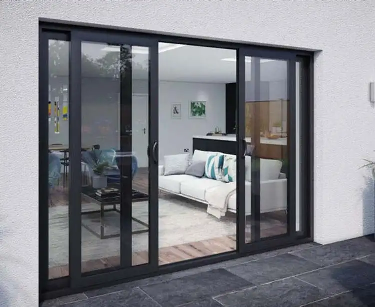 Cửa kính lùa 4 cánh phòng khách hiện đại