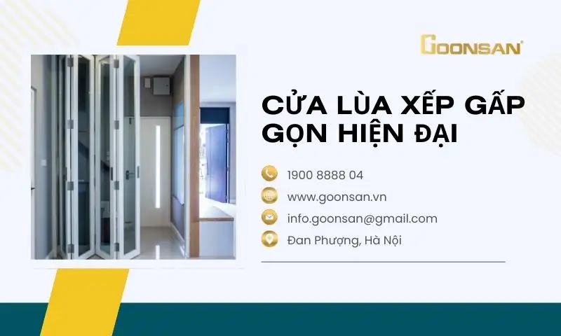 Cửa lùa xếp gấp gọn hiện đại