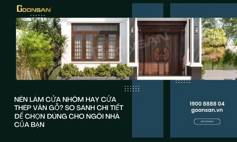 Nên Làm Cửa Nhôm Hay Cửa Thép Vân Gỗ? So Sánh Chi Tiết Để Chọn Đúng Cho Ngôi Nhà Của Bạn