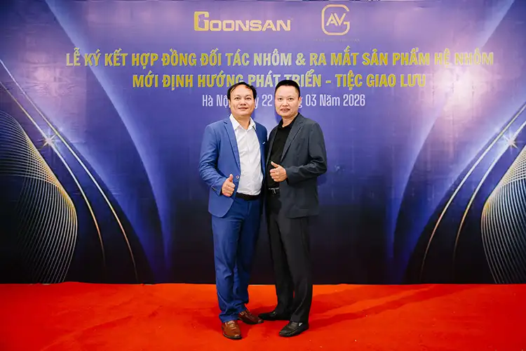 Ông Nguyễn Văn Sơn - Tổng Giám Đốc Goonsan và Ông Phạm Xuân Hanh - Đối tác Trường An