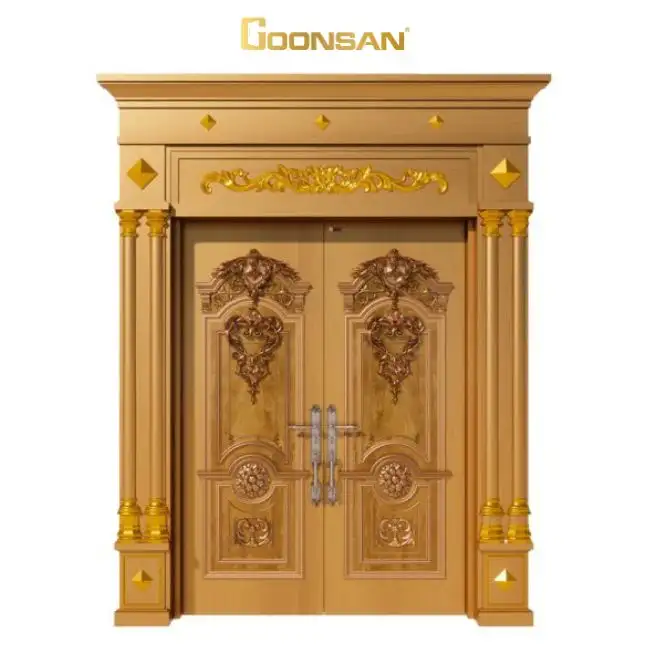 Mẫu cửa chính biệt thự 2 cánh cho nhà ống cực sang trọng
