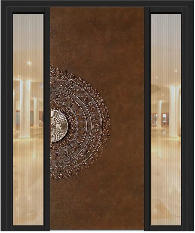 Thiết kế cửa nhôm giả gỗ phòng ngủ đẹp, sang thương hiệu Goonsan