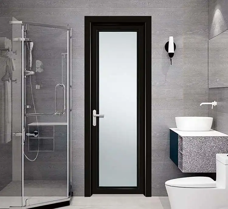 Cửa nhôm kính luôn là lựa chọn ưa chuộng khi làm cửa nhà vệ sinh