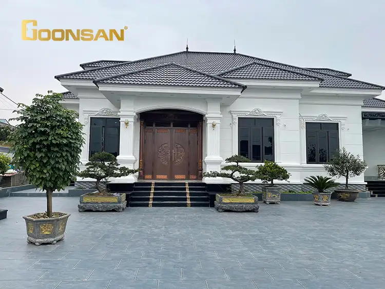 Lựa chọn cửa nhôm giả gỗ 2 cánh Goonsan giúp nâng tầm không gian sống